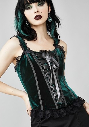 Kadife Gothic Korse Bluz