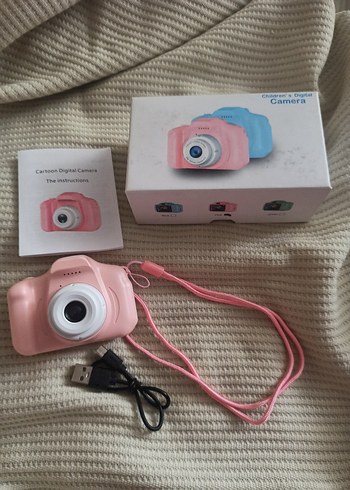 Pembe Pastel Renk Dijital Çocuk Kamerası