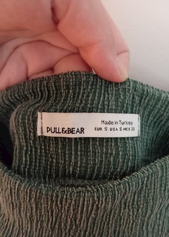 Yeşil Mini Pliseli Hamile Etek şort - Görsel 6