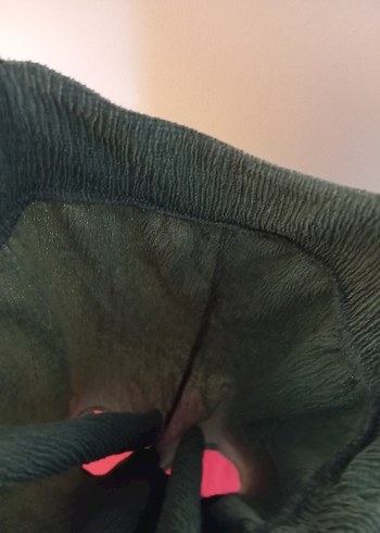 Yeşil Mini Pliseli Hamile Etek şort - Görsel 2