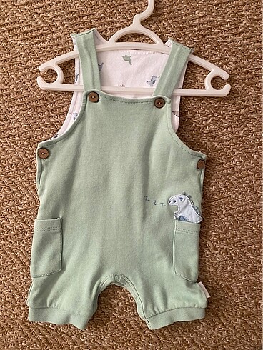 Babymall Mint renkli şort tulum