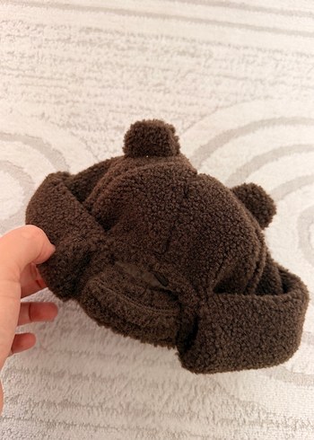 Kahverengi Kadın Peluş Bere - Görsel 4