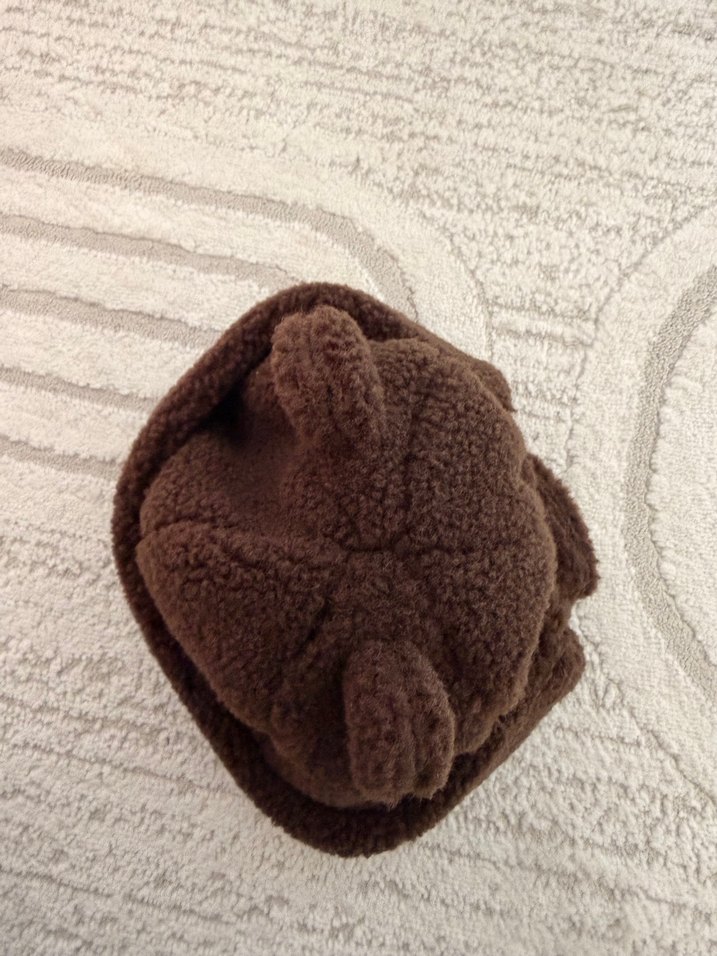 Kahverengi Kadın Peluş Bere - Görsel 2