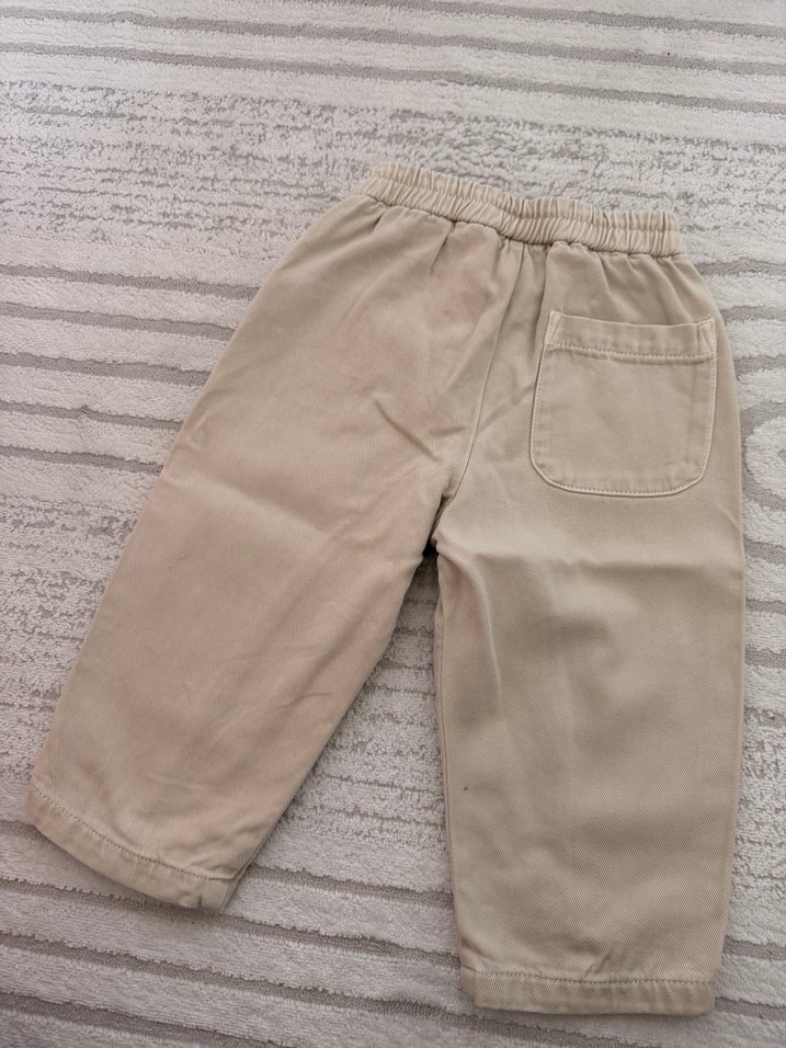 Düğmeli Bej Erkek Çocuk Pantolonu - Görsel 3