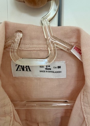 Pudra Kısa Kollu Keten Erkek Çocuk Gömlek - Görsel 2