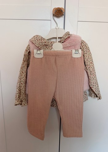 Pembe Kürklü Bebek Kız Takımı - Görsel 3