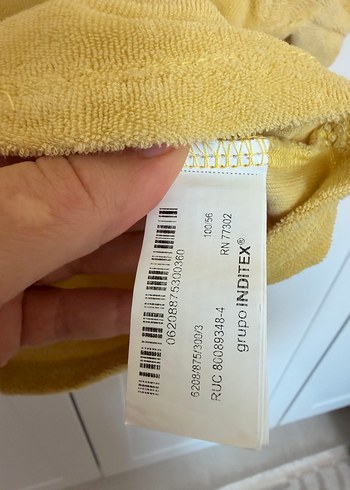 Sarı Süet Kız Polo Tişört - Görsel 3