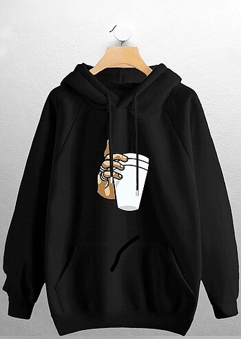 Bardak baskılı sweatshirt