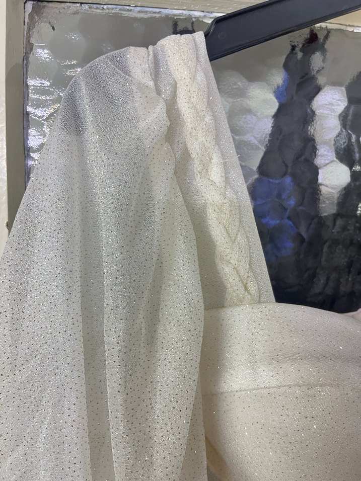 Dantel Detaylı Uzun Beyaz Kadın Elbise - Görsel 5