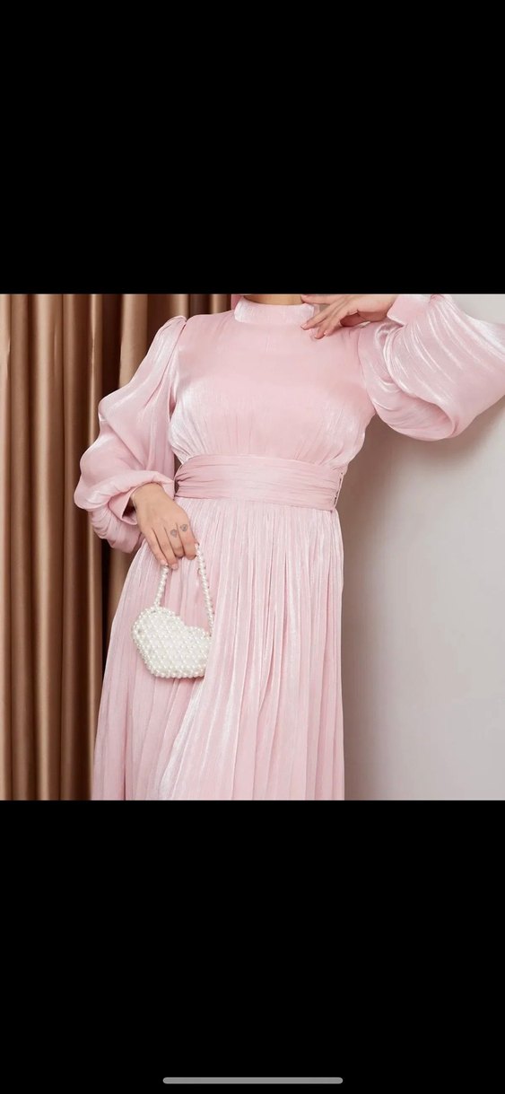 Pudra Pileli Bohem Uzun Elbise - Görsel 2