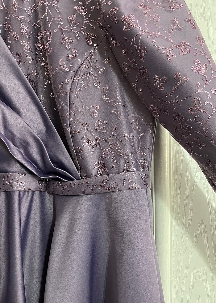 Lila tesettür abiye - Görsel 4