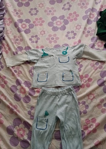 Diğer Gri Bebek Uzun Kollu Düğmeli Takım