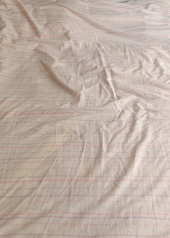 Pastel Çizgili Beyaz çarşaf - Görsel 5