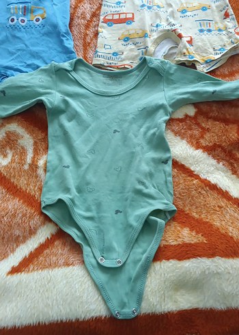 Renkli Bebek Erkek Kısa Kollu Body Seti - Görsel 2