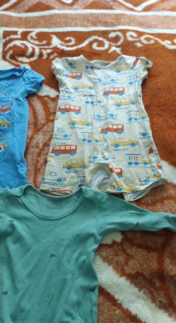 Renkli Bebek Erkek Kısa Kollu Body Seti - Görsel 3