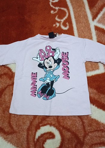 Pembe Minnie Mouse Baskılı Kız Sweatshirt - Görsel 2