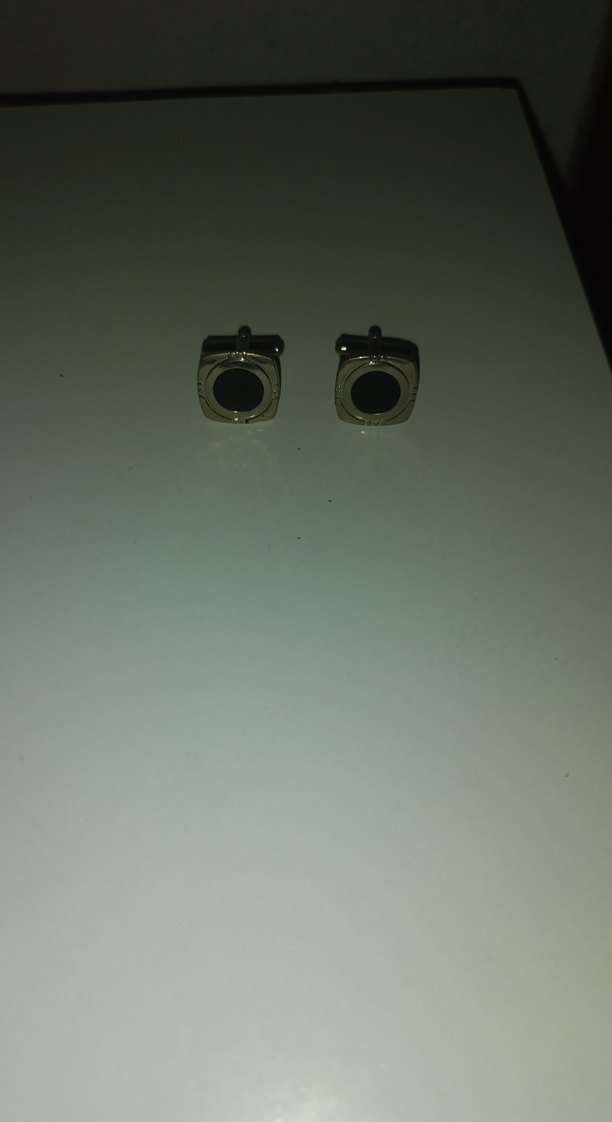 Minimalist Siyah Gri Erkek kol düğmesi - Görsel 2