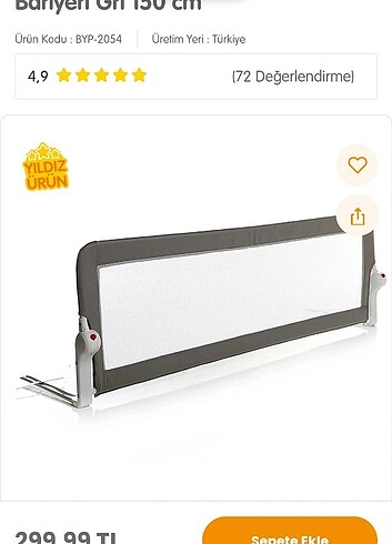 Çocuk yatak bariyeri 