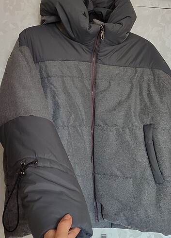 Kadın gri mont bol kesim 36-38 beden - Görsel 6