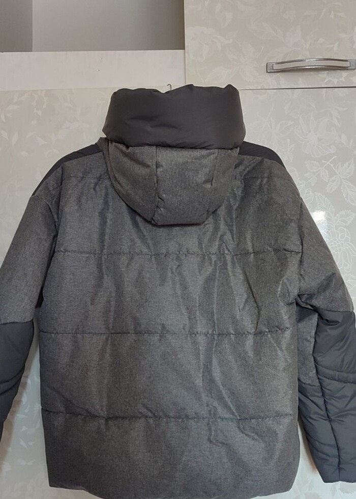 Kadın gri mont bol kesim 36-38 beden - Görsel 4