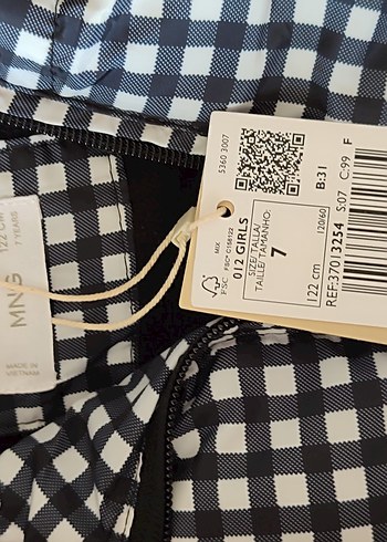 Mango kız çocuk mont 7 yaş sıfır etiketli ürün - Görsel 2