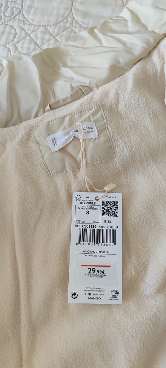 Mango kız çocuk mont 8 yaş sıfır etiketli ürün - Görsel 3