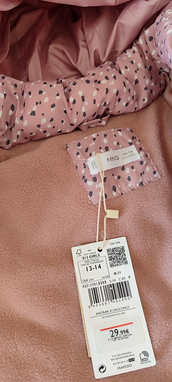 Mango kız çocuk mont 13-14 yaş sıfır/etiketli ürün. - Görsel 3