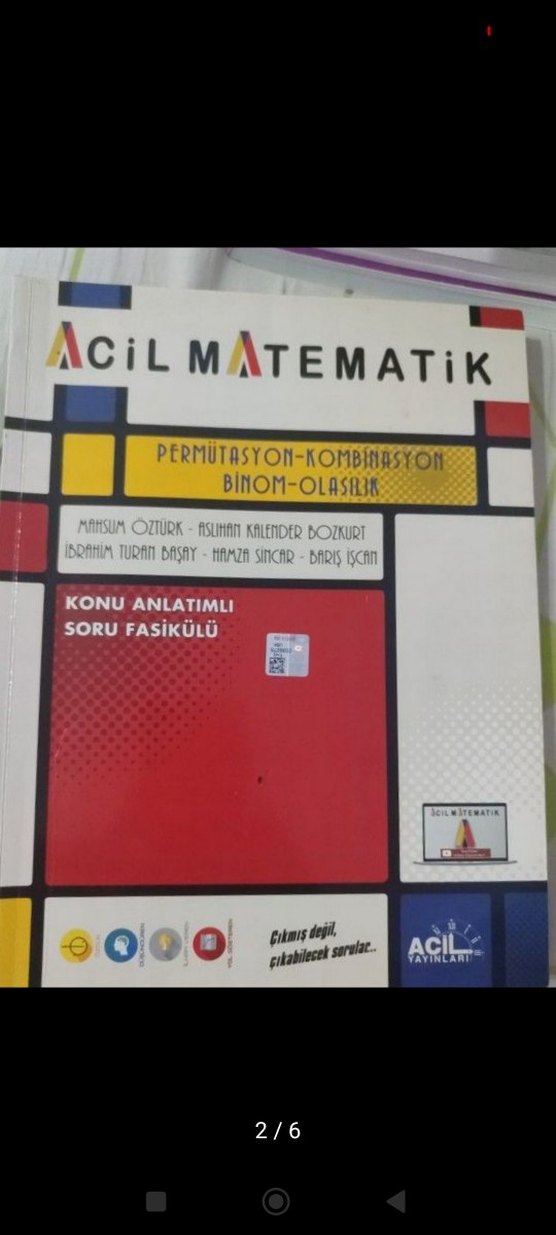 Acil Matematik Permütasyon-Kombinasyon Kitabı - Görsel 2