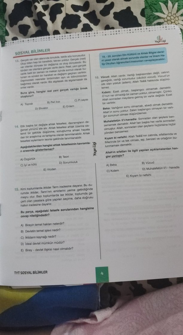 TYT Sosyal Bilimler 15 Deneme Kitabı - Görsel 3