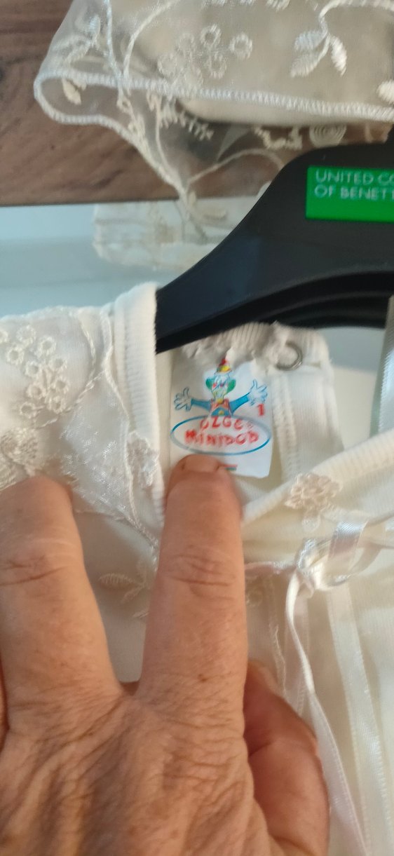 Kız Çocuk Beyaz Nakışlı Uzun Kollu Elbise - Görsel 3