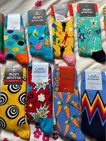 universal Beden Etiketli unisex happy socks.