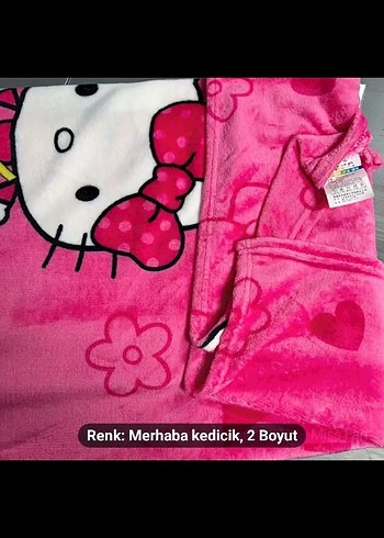 Hello Kitty 150x200 hello kitty peluş battaniye
