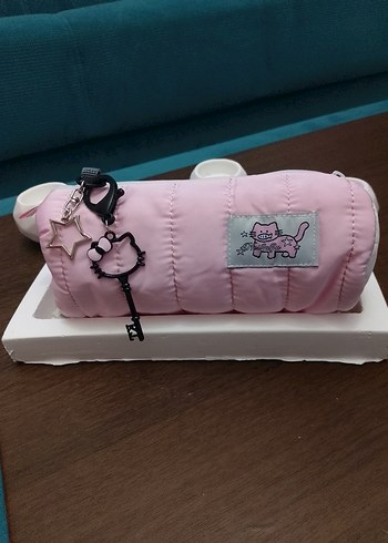 Pembe Kedi Aksesuarı Çantası