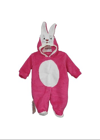 Kız Bebek Pembe Kürklü Tulum - Görsel 2