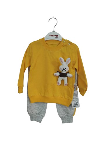 Sarı Uzun Kollu Bebek Takımı - Görsel 2