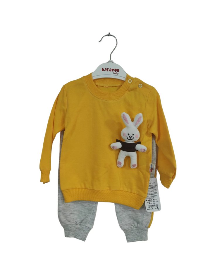 Sarı Uzun Kollu Bebek Takımı - Görsel 2