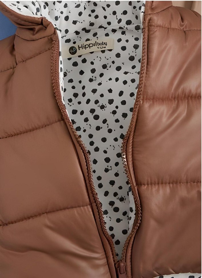 Kahverengi Peluş Kapüşonlu Bebek Erkek Takımı - Görsel 4