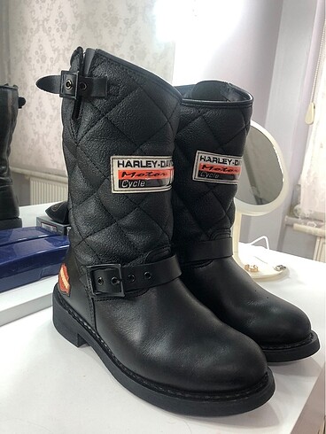 36 Beden siyah Renk Harley Davidson Kadın Bot