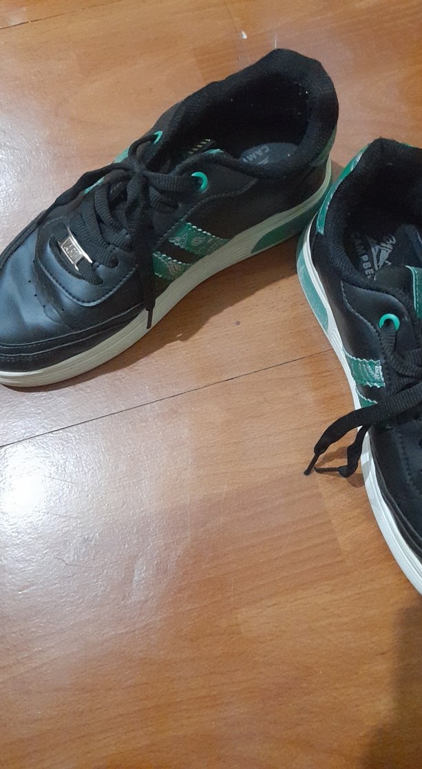 Yeşil Yılan Desenli Bağcıklı Kadın Spor Ayakkabı - Görsel 2