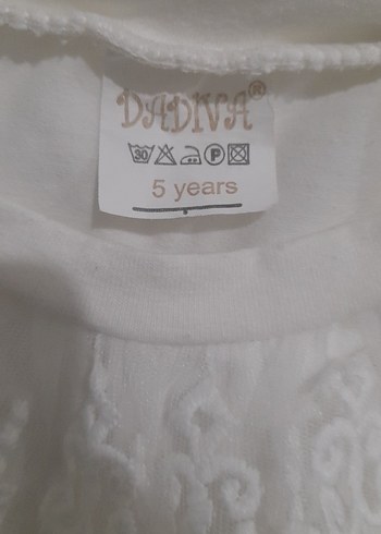 Kız Çocuk Beyaz Dantel Detaylı Bluz - Görsel 3