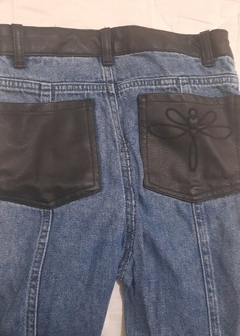 Kız çocuk Mavi Kot Pantolon - Görsel 3