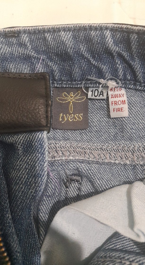 Kız çocuk Mavi Kot Pantolon - Görsel 4