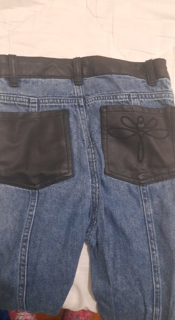 Kız çocuk Mavi Kot Pantolon - Görsel 3