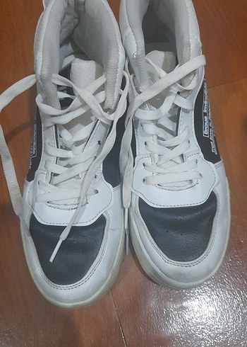 Kadın Beyaz Siyah Spor Ayakkabı - Görsel 2