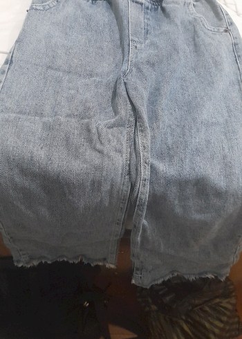 Kız çocuk Denim Bol Kesim Midi Jean - Görsel 2