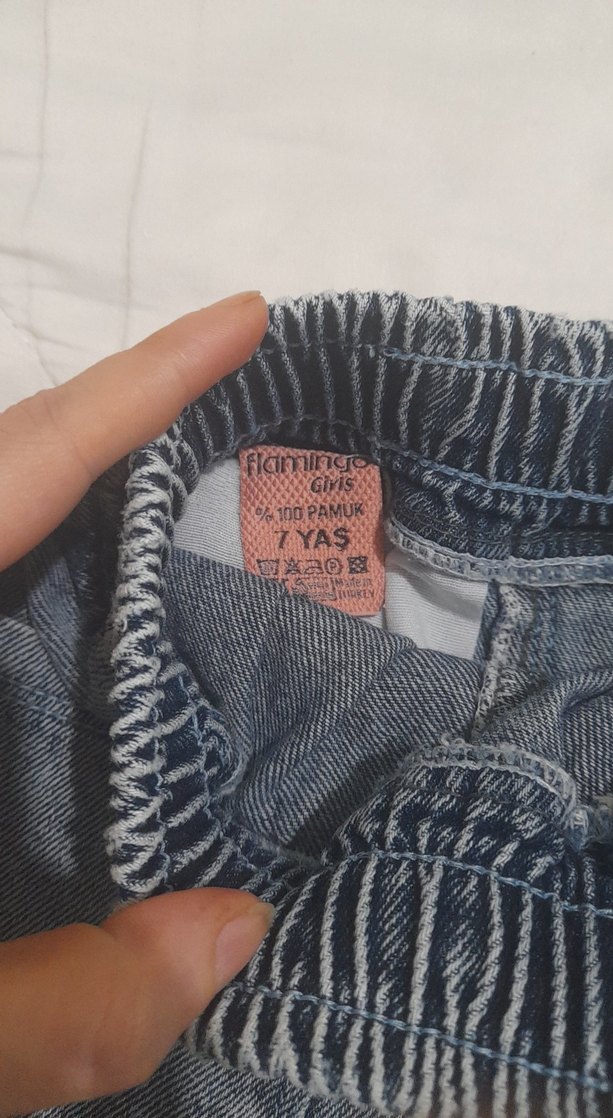 Kız çocuk Denim Bol Kesim Midi Jean - Görsel 4