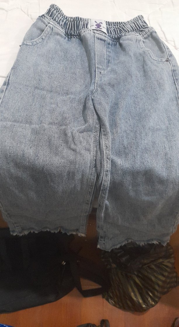 Kız çocuk Denim Bol Kesim Midi Jean - Görsel 2