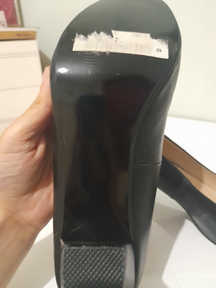 Siyah Yılan Desenli Tokalı Topuklu Kadın Ayakkabı - Görsel 3