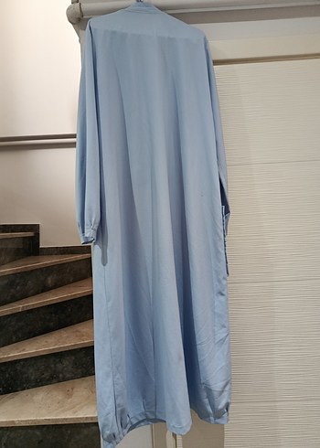 Diğer Uzun Mavi Kadın Rahat Kesim Elbise