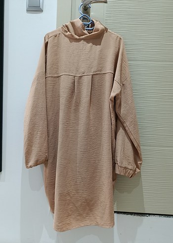 Diğer Diger Bej Uzun Kollu Keten Tunik
